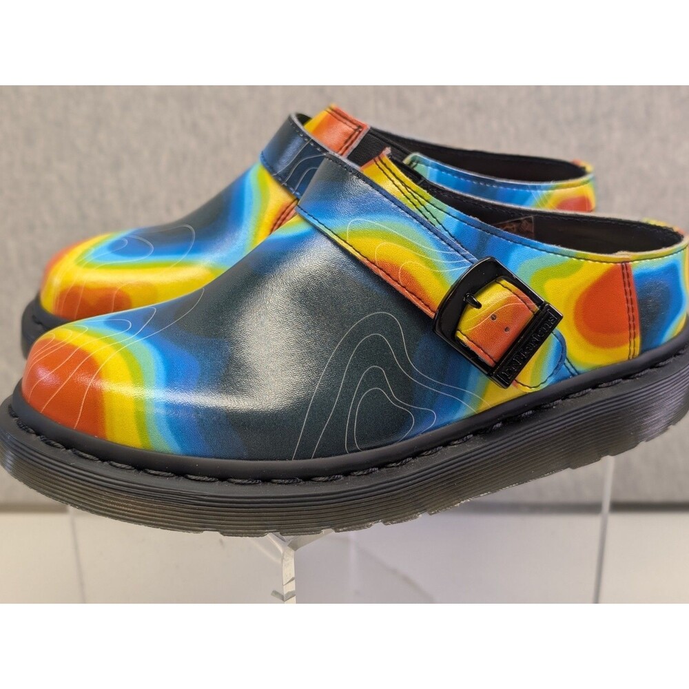 New Dr Martens Isham Slip-On Clog Mule Genix Nappa Leather Heat Map Women’s 6 US - Picture 4 of 9